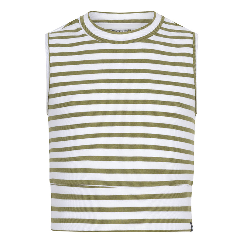 Indian Blue Jeans Cropped Striped Singlet