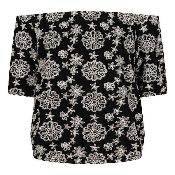 Meisjes Flower Embroidery Shirt van Indian Blue Jeans in de kleur Black in maat 176.