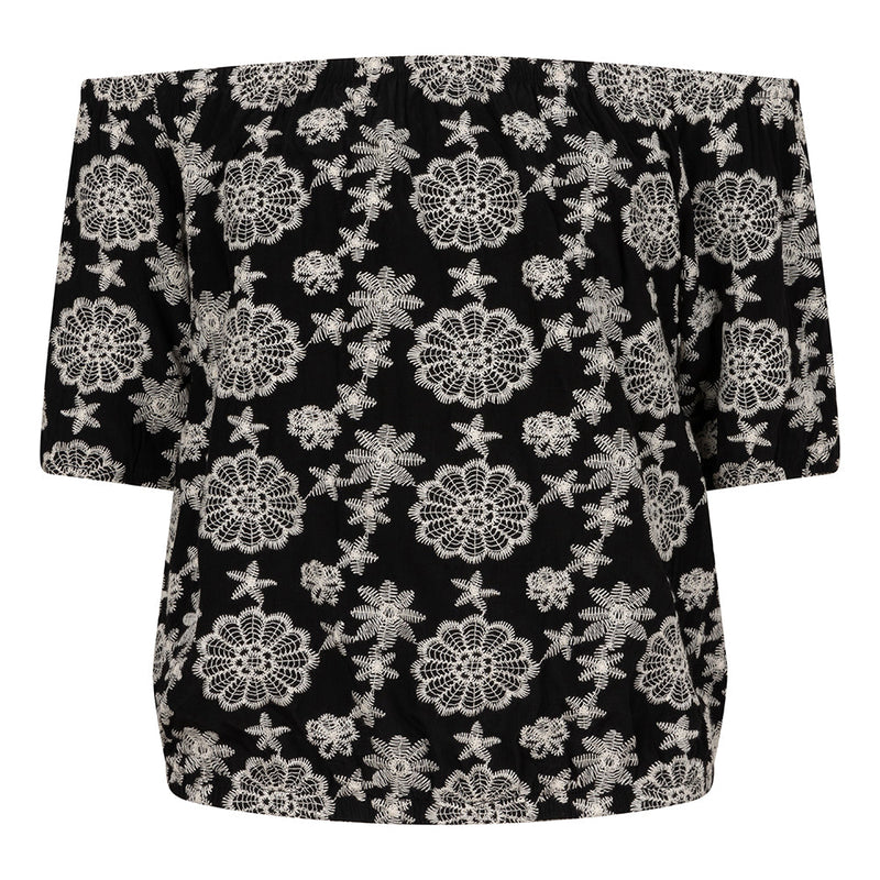 Meisjes Flower Embroidery Shirt van Indian Blue Jeans in de kleur Black in maat 176.