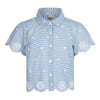 Indian Blue Jeans Stripe Embroidery Shirt