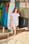 Meisjes Stripe Embroidery Shirt van Indian Blue Jeans in de kleur Light Blue in maat 176.