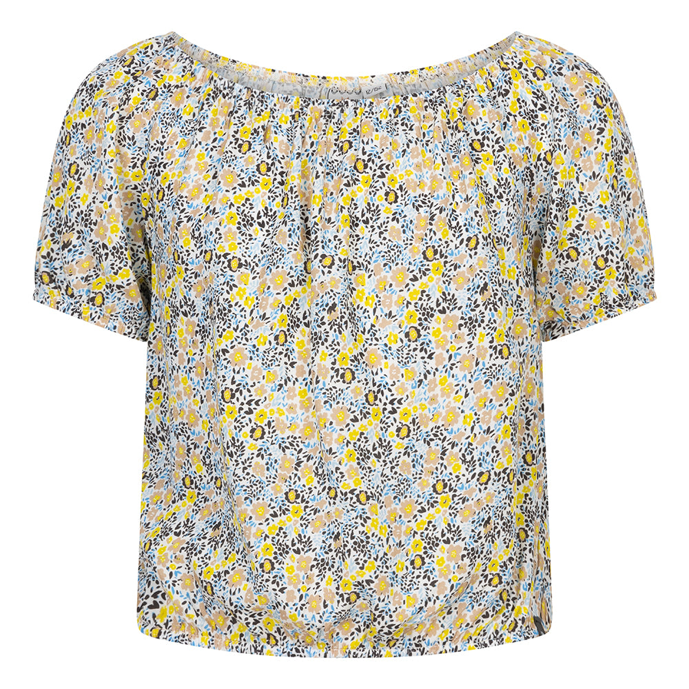 Indian Blue Jeans Cropped Flower Top