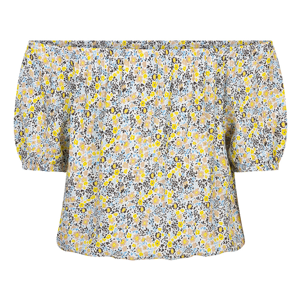 Indian Blue Jeans Cropped Flower Top