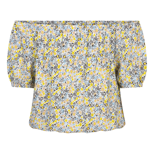 Indian Blue Jeans Cropped Flower Top