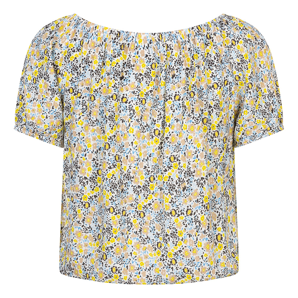Indian Blue Jeans Cropped Flower Top