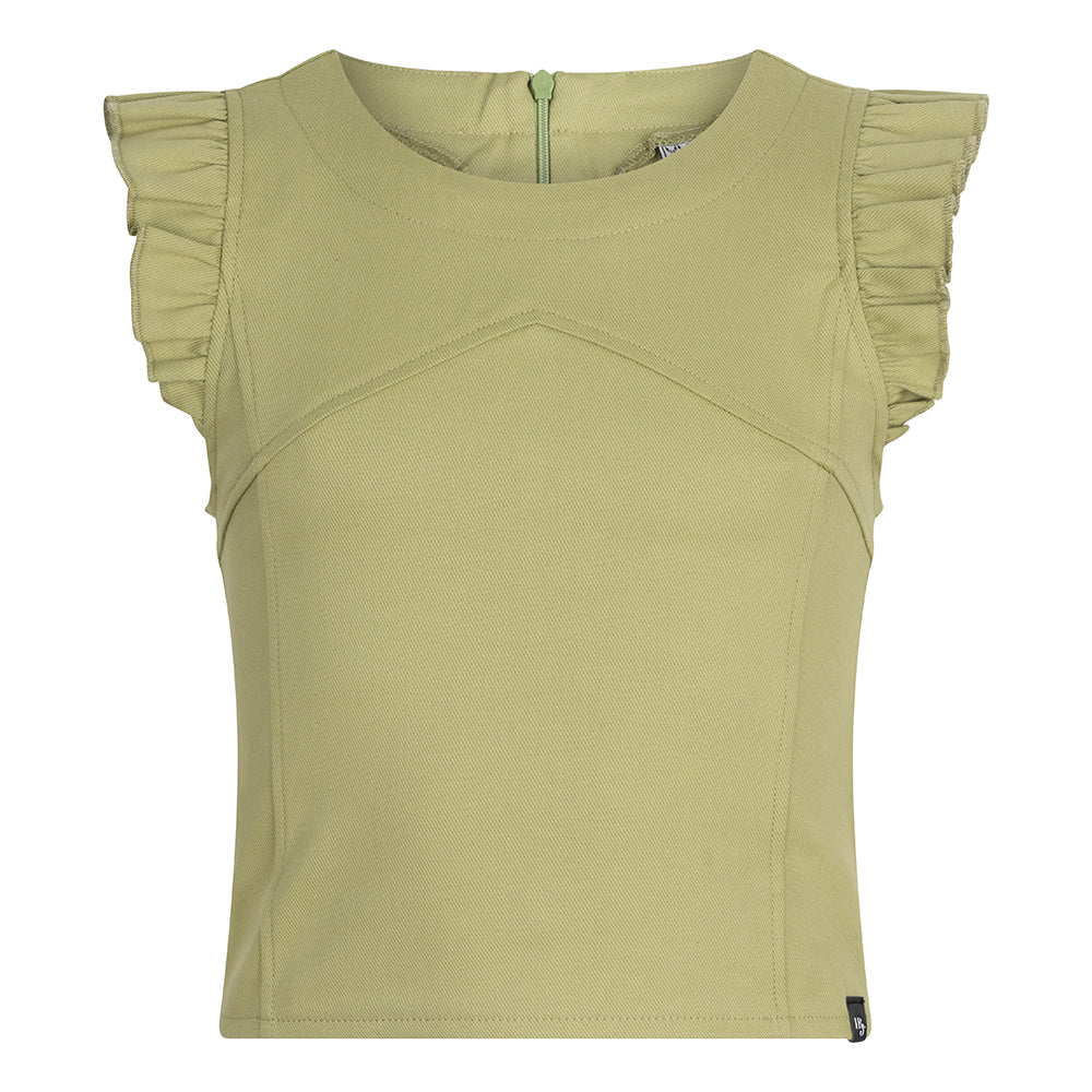 Indian Blue Jeans Ruffle Sleeve Shirt