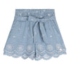 Indian Blue Jeans Stripe Embroidery short