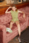 Meisjes Cargo Short van Indian Blue Jeans in de kleur Olive in maat 176.