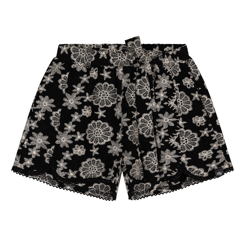 Meisjes Flower Embroidery Short van Indian Blue Jeans in de kleur Black in maat 176.