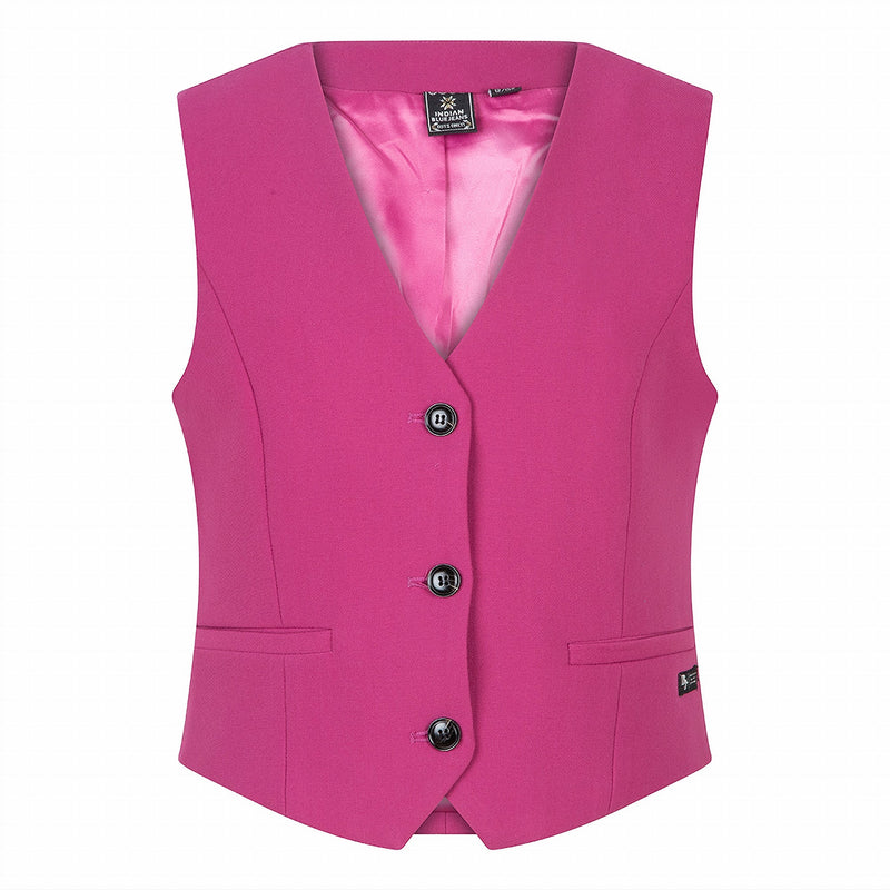 Meisjes Gilet van Indian Blue Jeans in de kleur Festival Pink in maat 176.