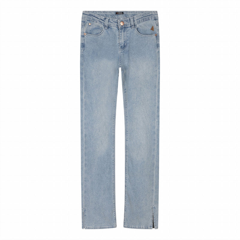 Meisjes Jeans Blue Lexi Bootcut van Indian Blue Jeans in de kleur Light Denim in maat 176.