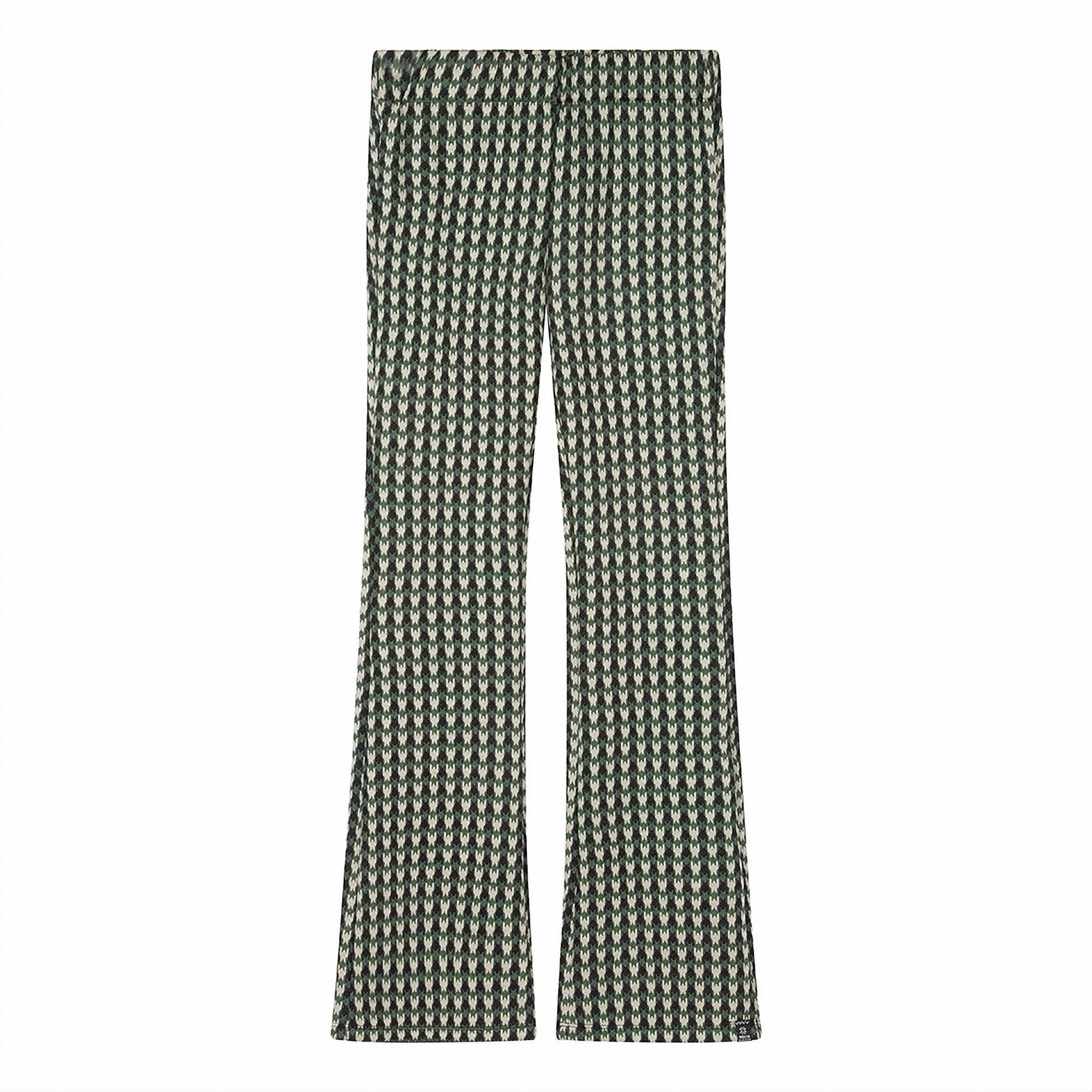 Indian Blue Jeans Flare Pants Pied De Poule