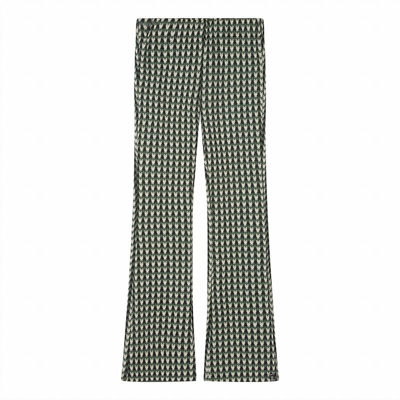 Meisjes Flare Pants Pied De Poule van Indian Blue Jeans in de kleur Dark Green in maat 176.