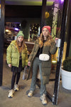Meisjes Flare Pants Pied De Poule van Indian Blue Jeans in de kleur Dark Green in maat 176.