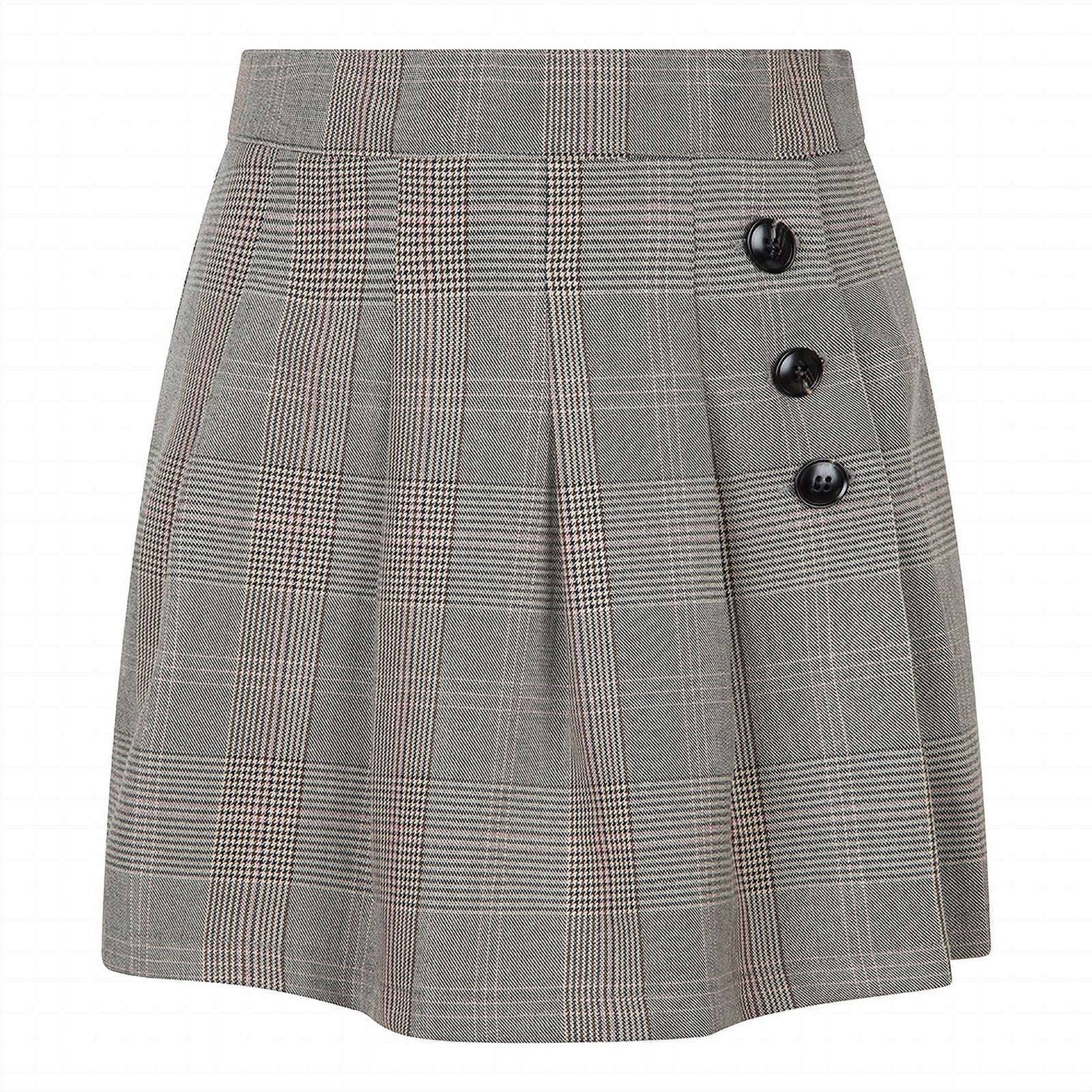 Indian Blue Jeans Checked Pleated Skirt