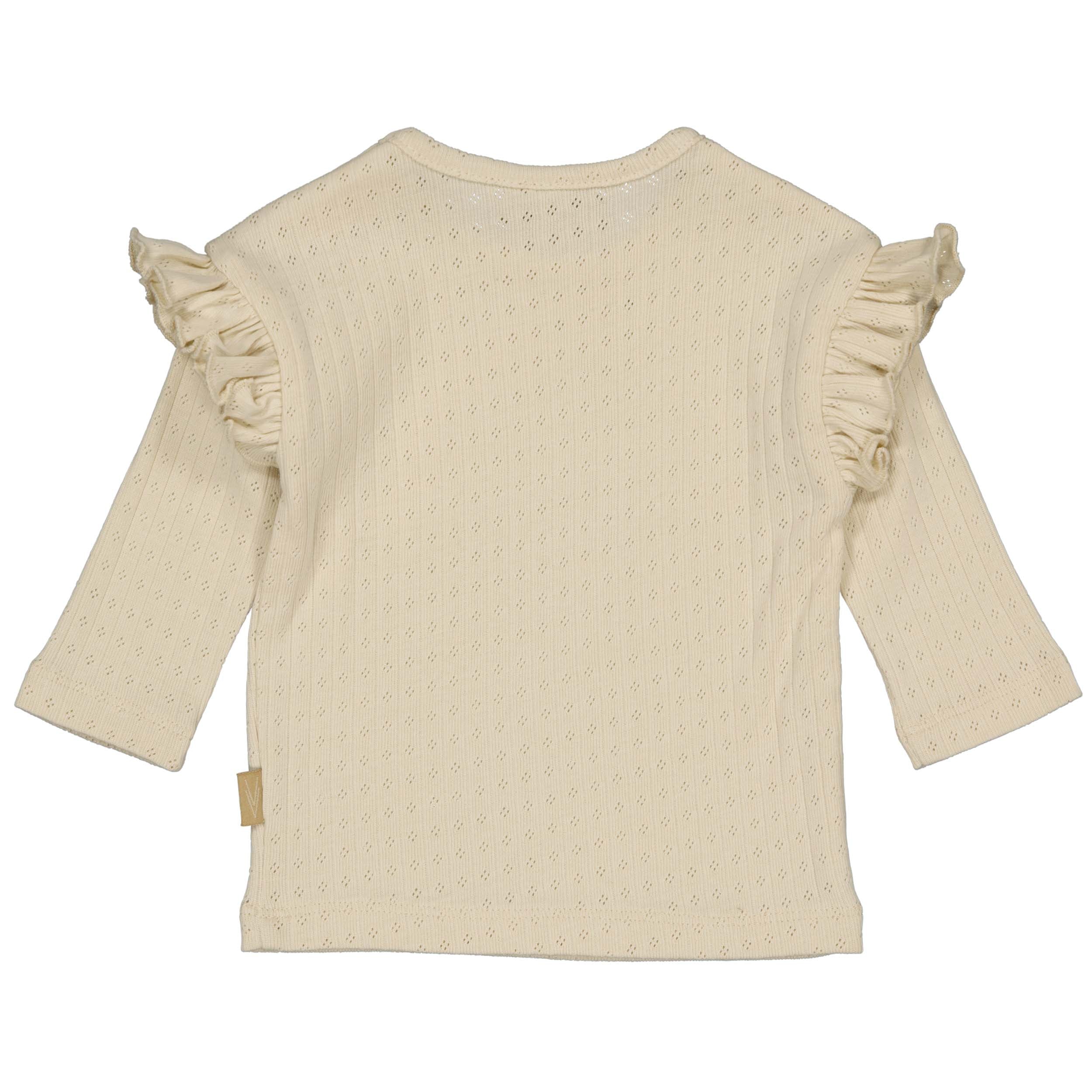 Meisjes Longsleeve JAICEYLNBW24 van Levv Newborn in de kleur White Cream in maat 80.