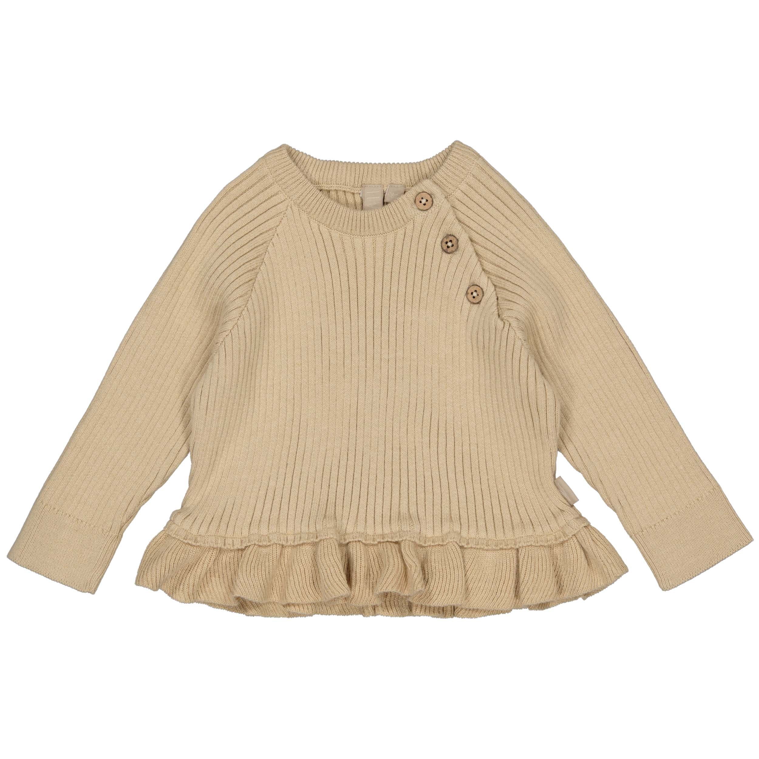 Meisjes Sweater JAMILALNBW24 van Levv Newborn in de kleur Light Taupe in maat 80.