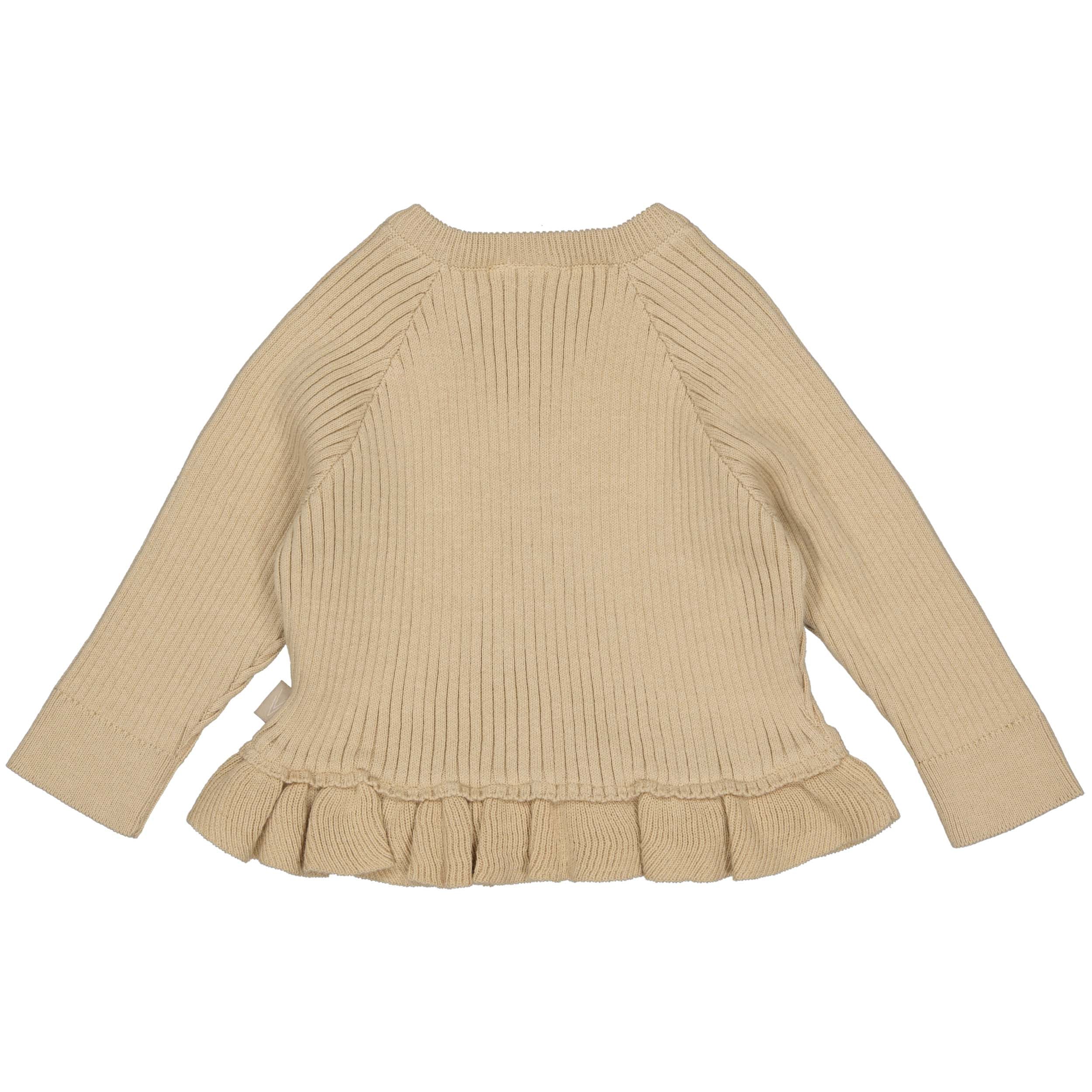 Meisjes Sweater JAMILALNBW24 van Levv Newborn in de kleur Light Taupe in maat 80.