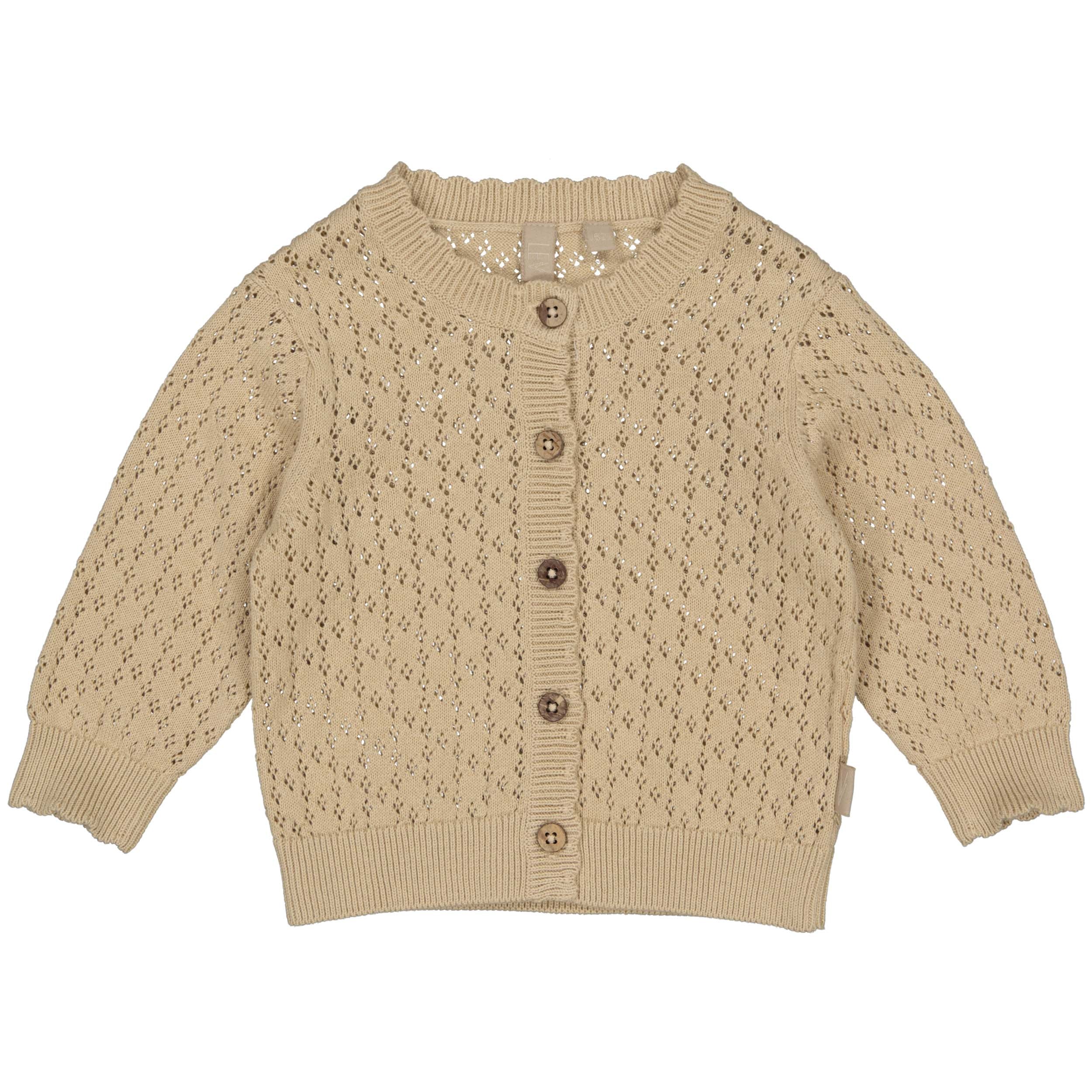 Meisjes Cardigan JANALNBW24 van Levv Newborn in de kleur Light Taupe in maat 80.