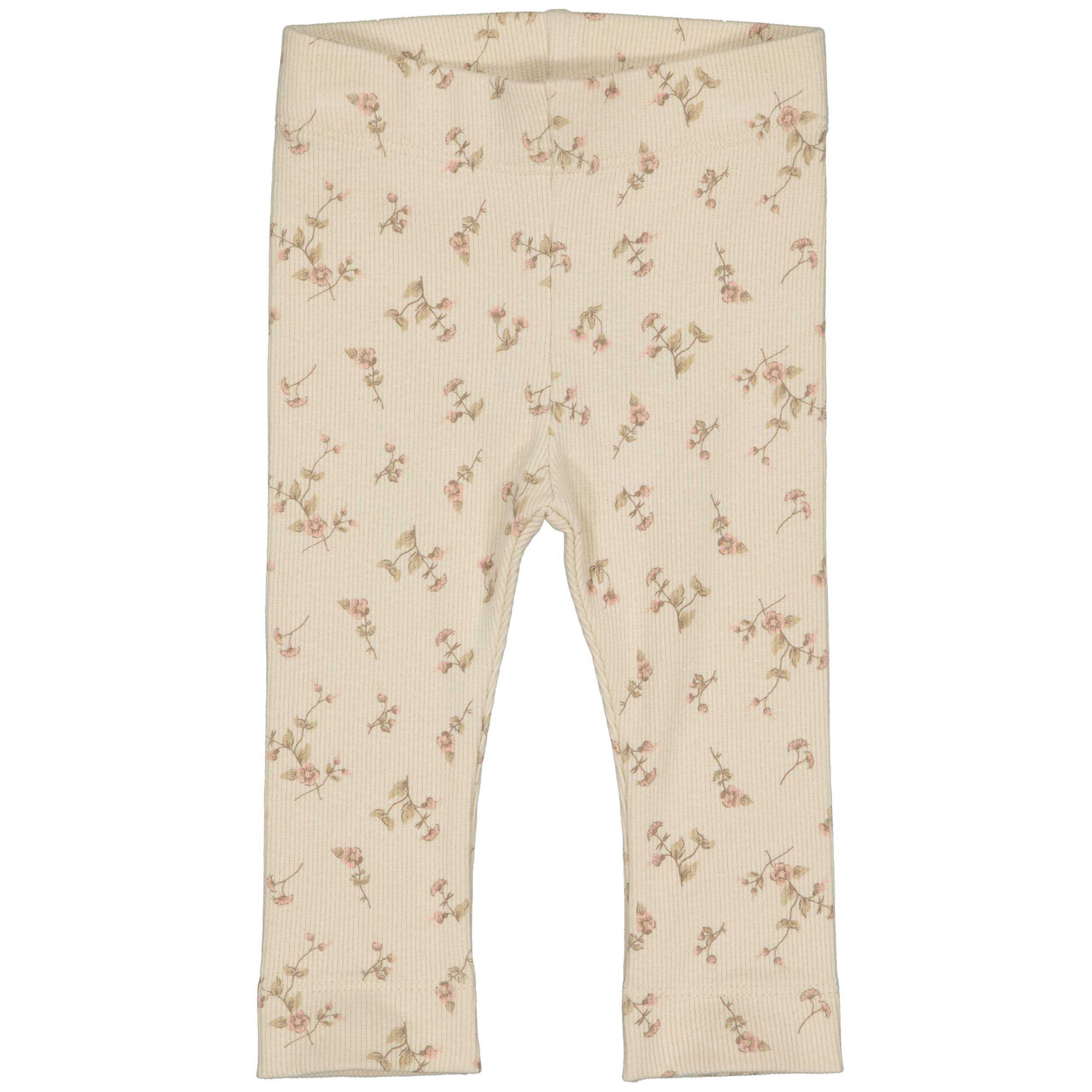 Meisjes Legging JANNEKELNBW24 van Levv Newborn in de kleur AOP White Flower in maat 80.