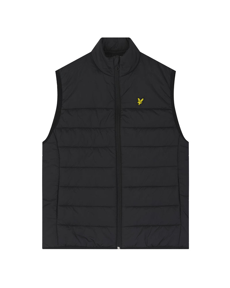 Jongens Wadded Gilet van Lyle & Scott in de kleur Z865 Jet Black in maat 170-176.