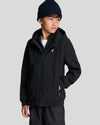 Jongens SoftShell Hooded Jacket van Lyle & Scott in de kleur Z865 Jet Black in maat 170-176.