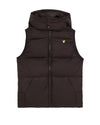 Jongens Ripstop Quilted Gilet van Lyle & Scott in de kleur Z865 Jet Black in maat 170-176.