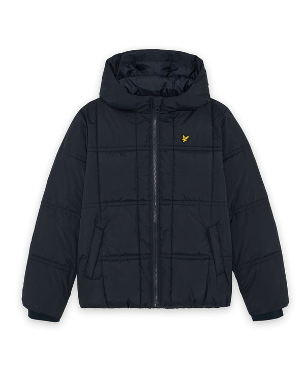 Jongens Tonal Eagle Padded Coat van Lyle & Scott in de kleur Z271 Dark Navy in maat 170-176.