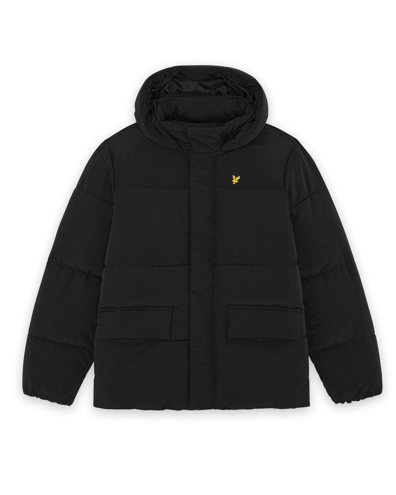 Jongens Nylon Padded Coat van Lyle & Scott in de kleur Z865 Jet Black in maat 170-176.