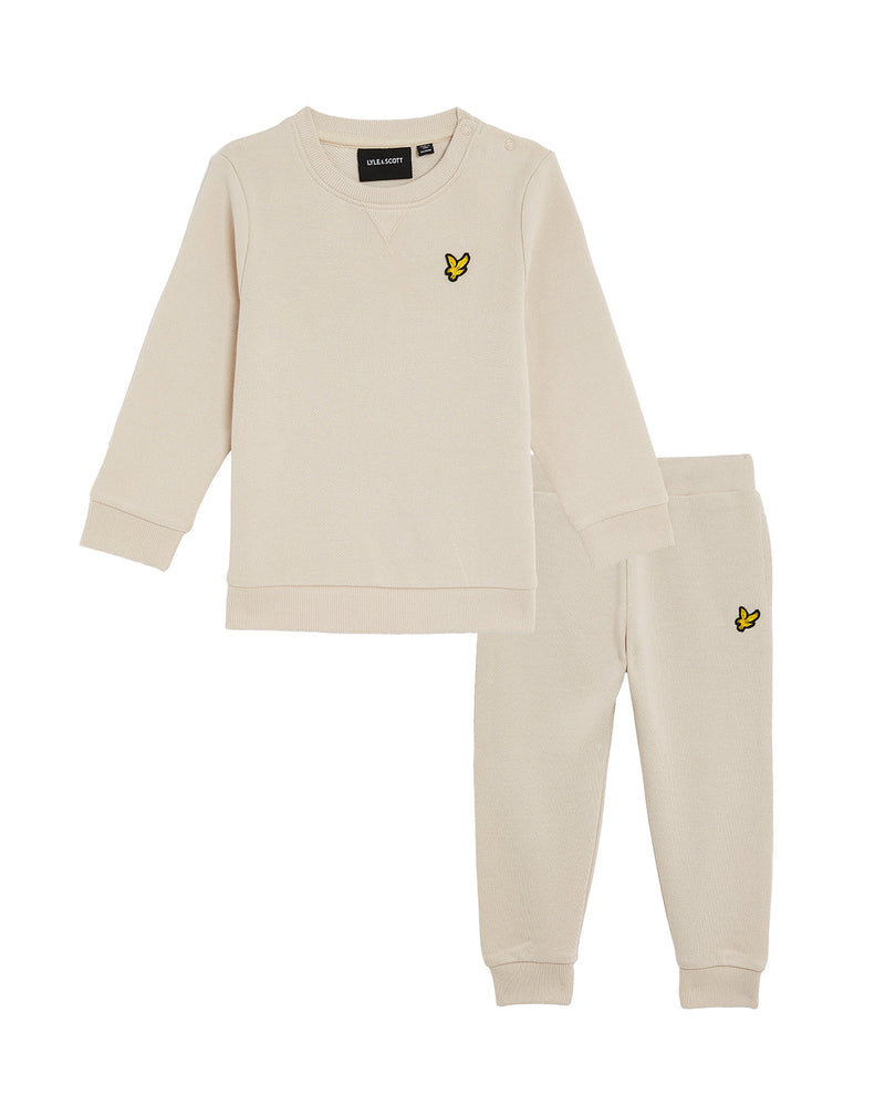Jongens Crew Neck & Jogger Set van Lyle & Scott in de kleur W870 Cove in maat 92-98.