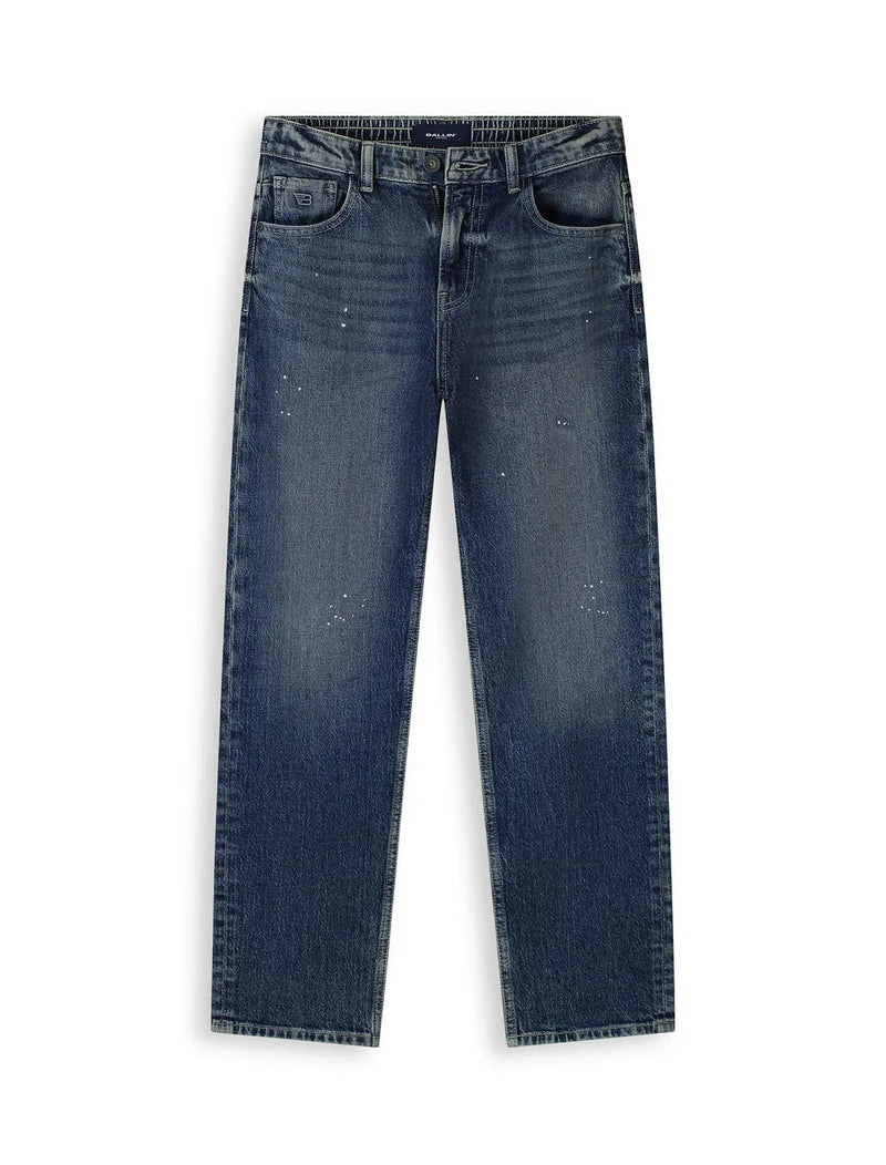 Jongens Junior Jeans The Luke K1704 van Ballin Amsterdam in de kleur Denim Green/Blue in maat 176.