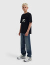 Jongens Junior Jeans The Luke K1704 van Ballin Amsterdam in de kleur Denim Green/Blue in maat 176.