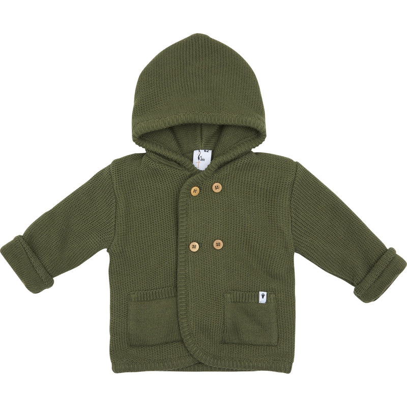 Jongens Knit Jacket van Klein Baby in de kleur Beetle in maat 74.