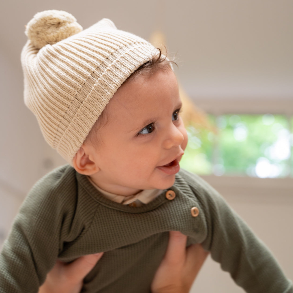 Jongens Sweater Waffle van Klein Baby in de kleur Beetle in maat 74.