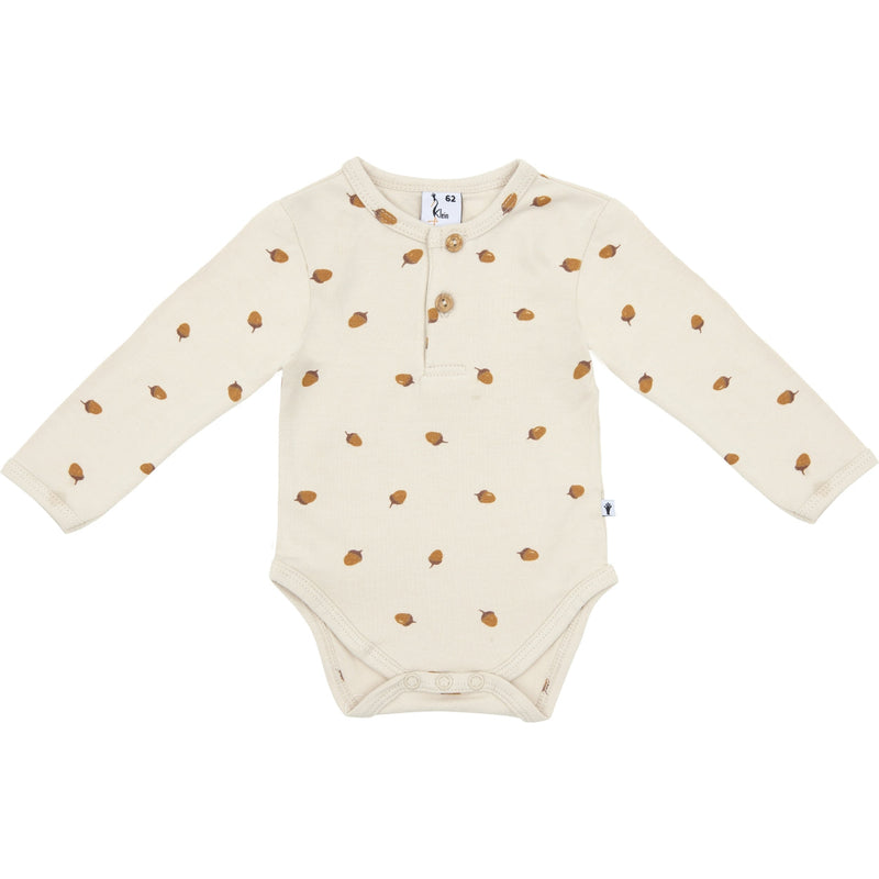 Jongens Body Button van Klein Baby in de kleur AOP Acorn in maat 68.