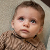 Jongens Jumpsuit Polo van Klein Baby in de kleur Stripe Burro/Rawhide in maat 68.