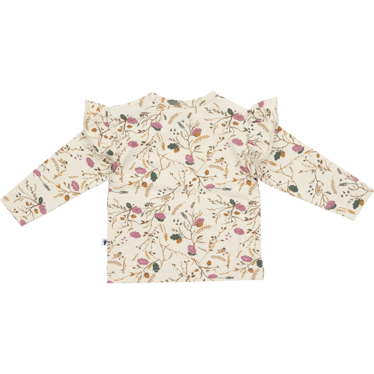 Meisjes Shirt Ruffle van Klein Baby in de kleur AOP Flower/Acorn in maat 74.