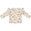 Meisjes Shirt Ruffle van Klein Baby in de kleur AOP Flower/Acorn in maat 74.