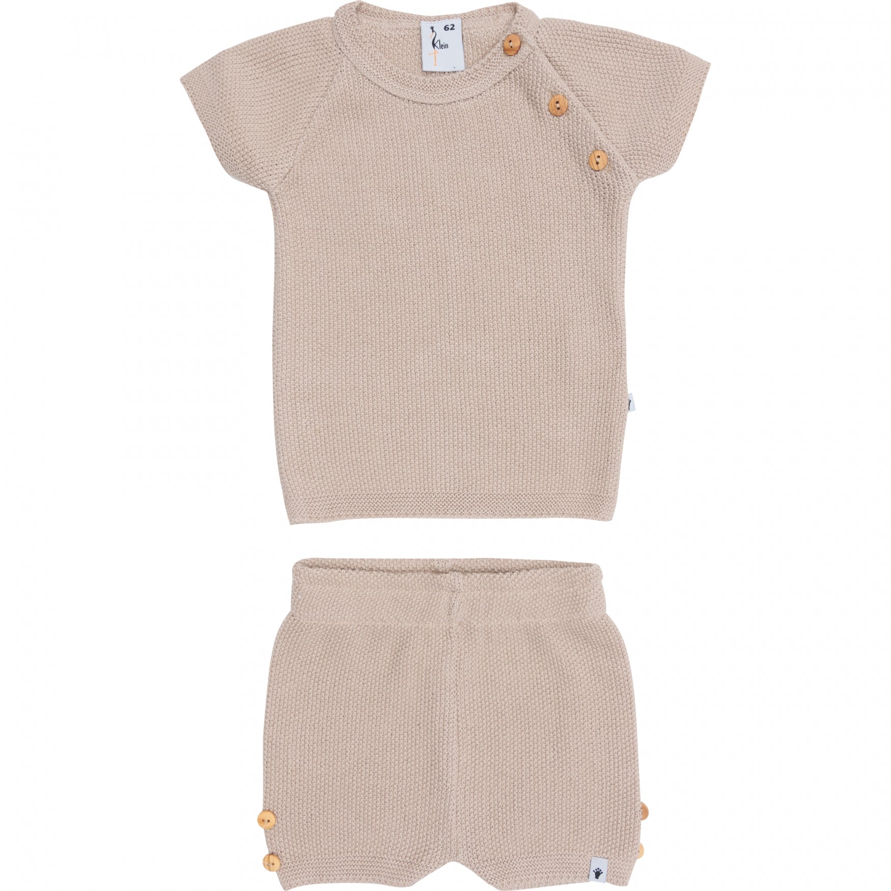 Jongens Knitted Set T-Shirt & Short van Klein Baby in de kleur Ancient Scroll in maat 74.