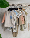 Jongens Jumpsuit Waffle van Klein Baby in de kleur Twill Green in maat 74.