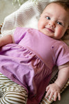 Meisjes Legging van Klein Baby in de kleur Stripe Off White/Twill in maat 74.