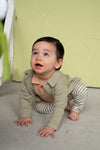 Jongens Polobody van Klein Baby in de kleur Dusty Coral in maat 74.