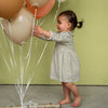 Meisjes Dress Polo Longsleeve van Klein Baby in de kleur Stripe Off White/Twill in maat 74.