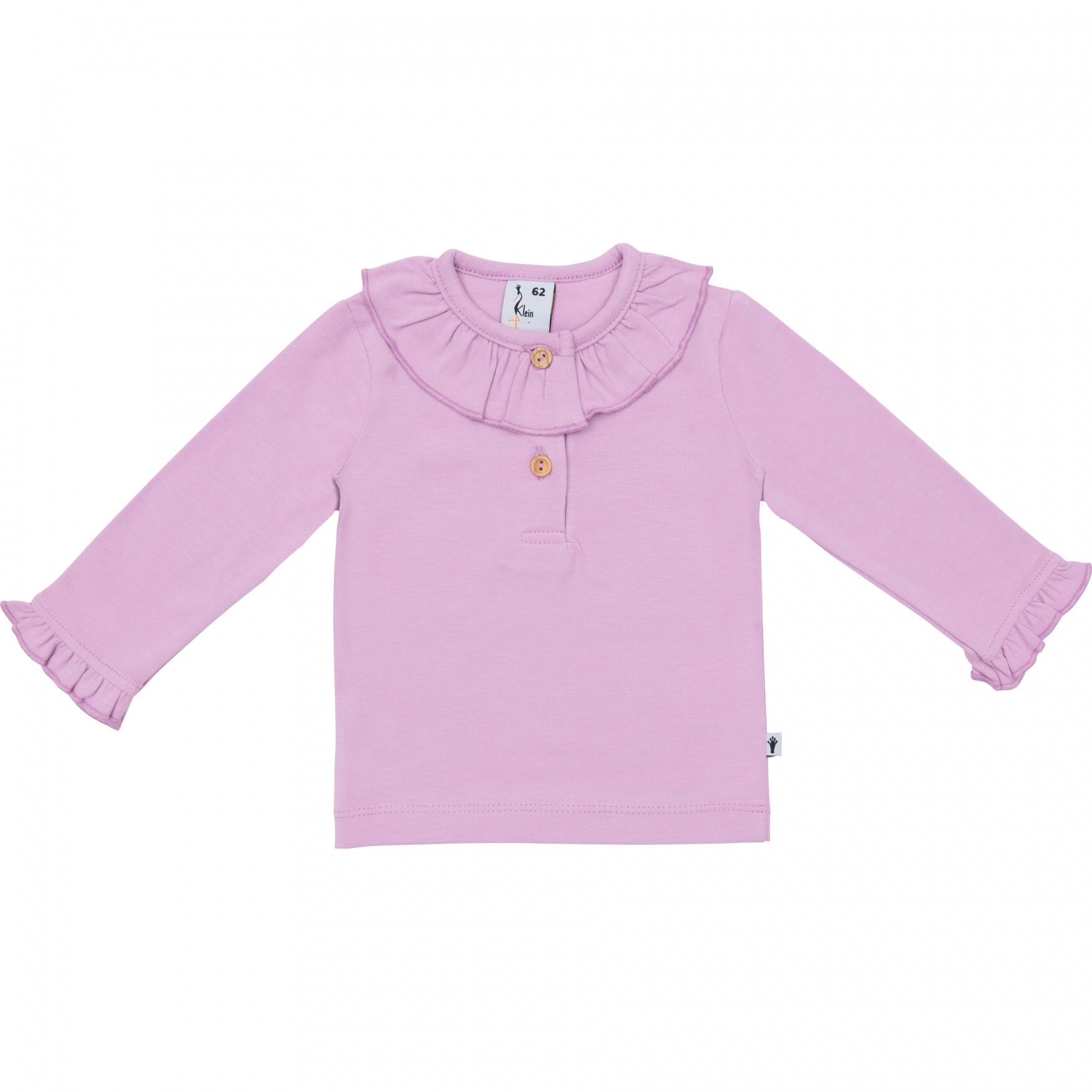 Meisjes Shirt Ruffle Collar van Klein Baby in de kleur Violet Tulle in maat 74.