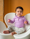 Meisjes Shirt Ruffle Collar van Klein Baby in de kleur Violet Tulle in maat 74.