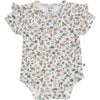 Meisjes Body Ruffle Shortsleeve van Klein Baby in de kleur AOP Flower SS24 in maat 74.