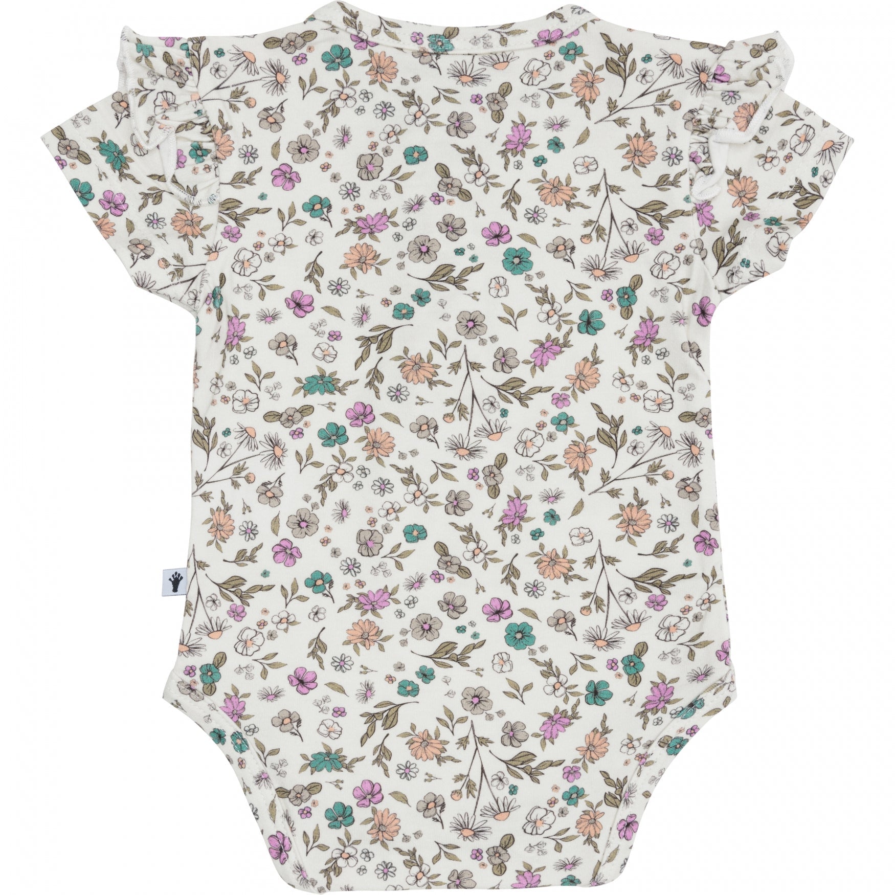 Meisjes Body Ruffle Shortsleeve van Klein Baby in de kleur AOP Flower SS24 in maat 74.