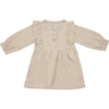 Meisjes Dress Ruffle van Klein Baby in de kleur Oxford Tan Beige in maat 74.