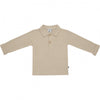 Jongens Polo Longsleeve van Klein Baby in de kleur Oxford Tan Beige in maat 74.