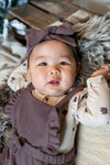 Meisjes Headband Rib van Klein Baby in de kleur Purple in maat 62-68.